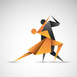 taniec origami wektor