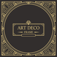 Art Deco Border And Frame Template.