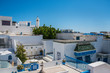 Tunisia. Sidi Bou Said. Panorama of the white city. View from above on houses and streets.