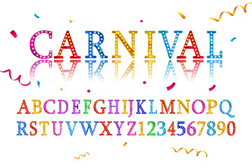 Poster - Vector of vintage carnival font