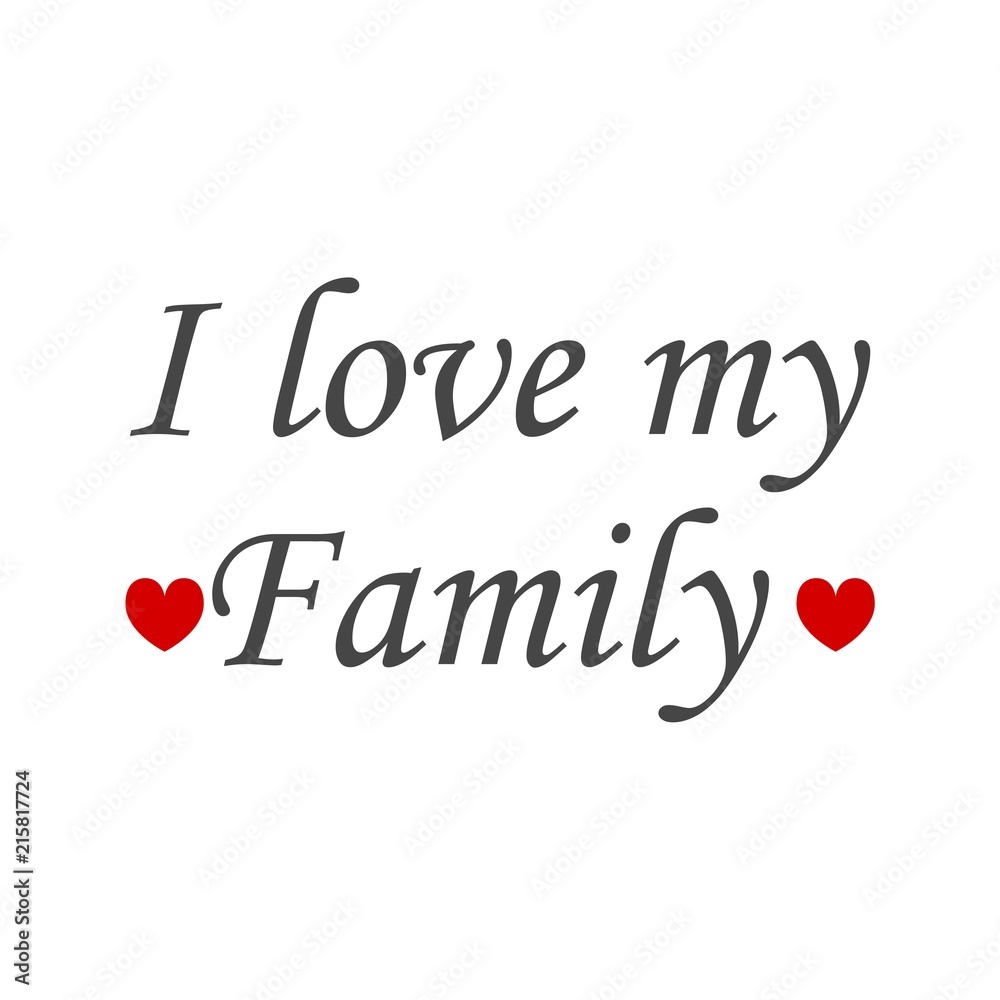 I Love My Family icon sign logo Stock Vector | Adobe Stock, image size:1000x1000