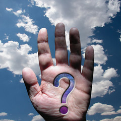 Hand with question mark