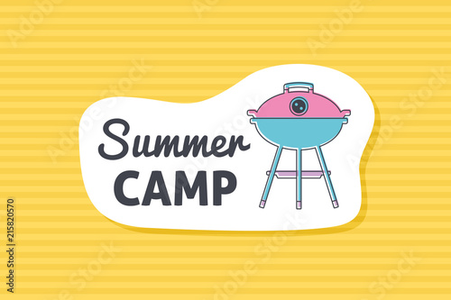 Summer poster card. Summer camp © nasik