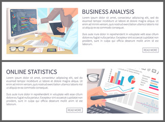 Poster - business analysis and online statistics banners