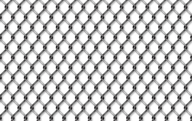 Seamless iron net illustration. metal wire fence background.