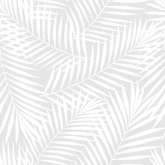 Summer tropical palm tree leaves seamless pattern. Vector grunge design for cards, web, backgrounds and natural product