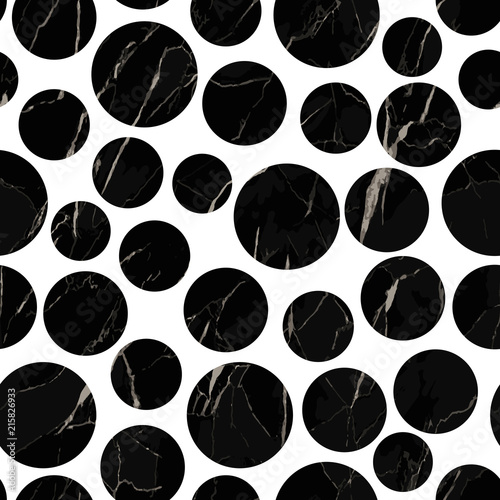 Cotton fabric Marble Luxury Polka Dot Seamless Pattern