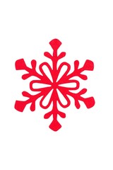 Wall Mural - Christmas snowflake on white