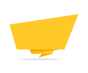Poster - origami style sticker and banner tamplate.