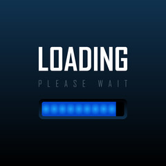 Fototapete - Progress loading bar with lighting. Concept technology. Vector illustration