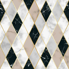 Wall Mural - Marble Luxury Geometric Seamless Pattern