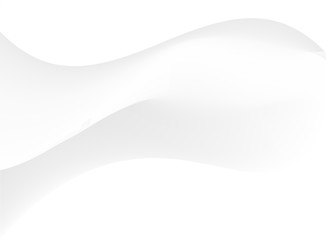 Fototapete - Soft white and gray color tone wavy minimal background.