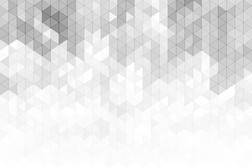 Wall Mural - Abstract geometric background with grey and white color tone triangle shapes.