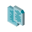 Copy isometric right top view 3D icon