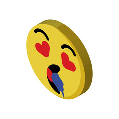 Poster - in love isometric right top view 3d icon