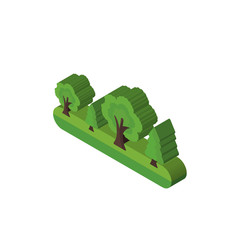 Poster - forest isometric right top view 3d icon