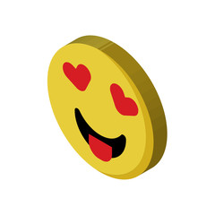 Poster - in love isometric right top view 3d icon