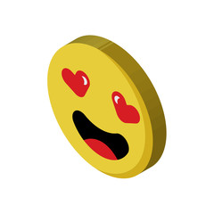Poster - in love isometric right top view 3d icon