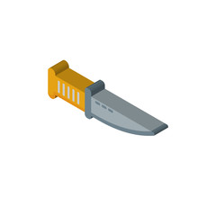 Wall Mural - Knife isometric right top view 3D icon