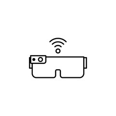Poster - smart glasses icon. Element of intelligence icon for mobile concept and web apps. Thin line smart glasses icon can be used for web and mobile