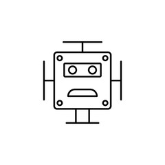 Poster - robot icon. Element of intelligence icon for mobile concept and web apps. Thin line robot icon can be used for web and mobile