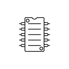 Poster - chip icon. Element of intelligence icon for mobile concept and web apps. Thin line chip icon can be used for web and mobile