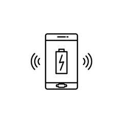 Poster - discharged phone icon. Element of intelligence icon for mobile concept and web apps. Thin line discharged phone icon can be used for web and mobile