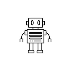 Poster - robot icon. Element of intelligence icon for mobile concept and web apps. Thin line robot icon can be used for web and mobile