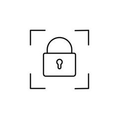 Poster - smart lock icon. Element of intelligence icon for mobile concept and web apps. Thin line smart lock icon can be used for web and mobile