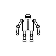 Poster - robot icon. Element of intelligence icon for mobile concept and web apps. Thin line robot icon can be used for web and mobile