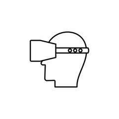 Poster - virtual reality glasses icon. Element of intelligence icon for mobile concept and web apps. Thin line virtual reality glasses icon can be used for web and mobile