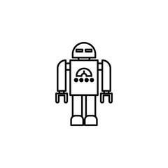 Poster - robot icon. Element of intelligence icon for mobile concept and web apps. Thin line robot icon can be used for web and mobile