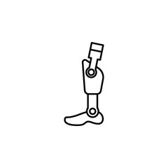 Poster - leg prosthesis icon. Element of intelligence icon for mobile concept and web apps. Thin line leg prosthesis icon can be used for web and mobile