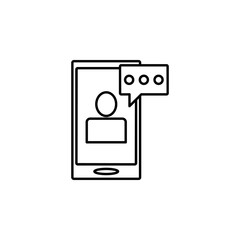Poster - message on your phone icon. Element of intelligence icon for mobile concept and web apps. Thin line message on your phone icon can be used for web and mobile