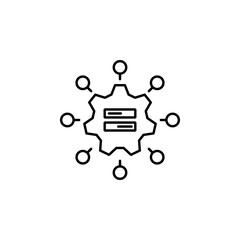 Poster - communication cells icon. Element of intelligence icon for mobile concept and web apps. Thin line communication cells icon can be used for web and mobile