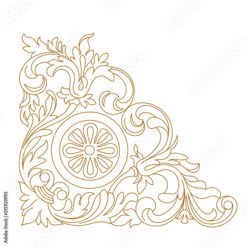 Golden Vintage Baroque Ornament Corner Retro Pattern Antique Style Acanthus Kaufen Sie Diese Vektorgrafik Und Finden Sie Ahnliche Vektorgrafiken Auf Adobe Stock Adobe Stock