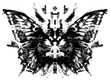 butterfly pattern in Rorschach Test style