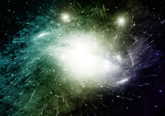 Wall Mural - galaxy in a free space