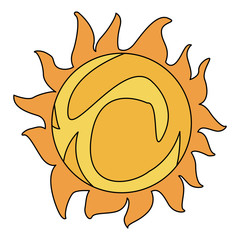 Sticker - Sun galaxy star vector illustration graphic design