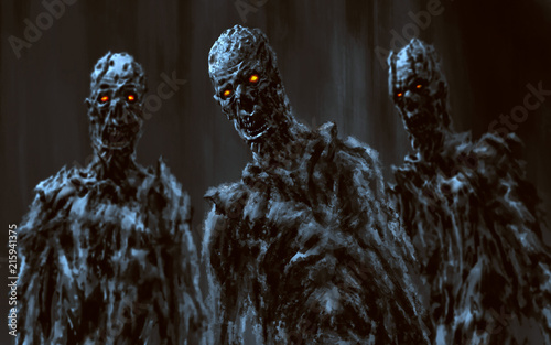 Fotografía Evil mummies inside the pyramid.