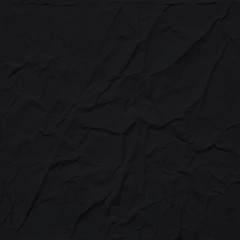 Dark wrinkled paper texture, abstract vector black background