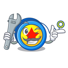 Sticker - Mechanic yoyo mascot cartoon style