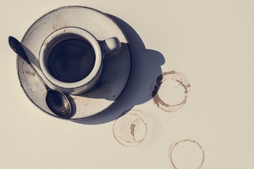 Poster - Aerial view of hot coffee