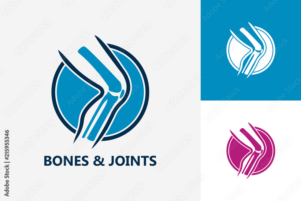 Bones And Joints Logo Template Design Vector, Emblem, Design Concept, Creative Symbol, Icon - obrazy, fototapety, plakaty 