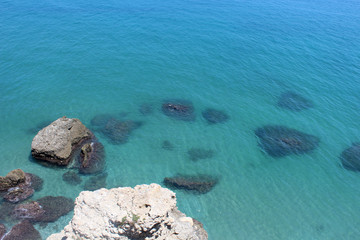 Nice rocks in beach photo