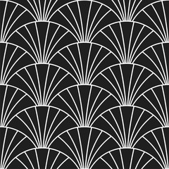 Aufkleber - Art deco retro Gatsby scales seamless pattern