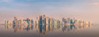 Skyline of West Bay and stony bank Doha, Qatar