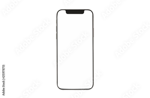 Fotografía new phone front isolated on white background