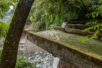 Wall Mural - Cerro San Bernardo Hill waterfall fountain - Salta, Argentina