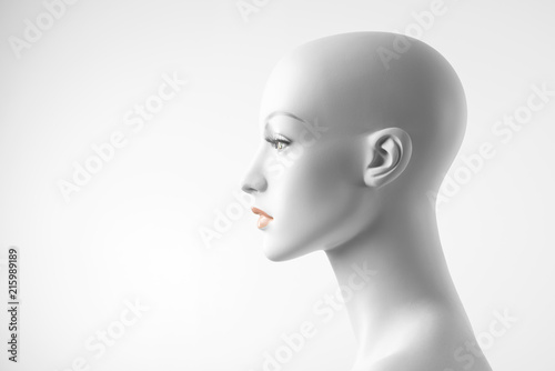 White Female Mannequin Profile Stock Photo | Adobe Stock